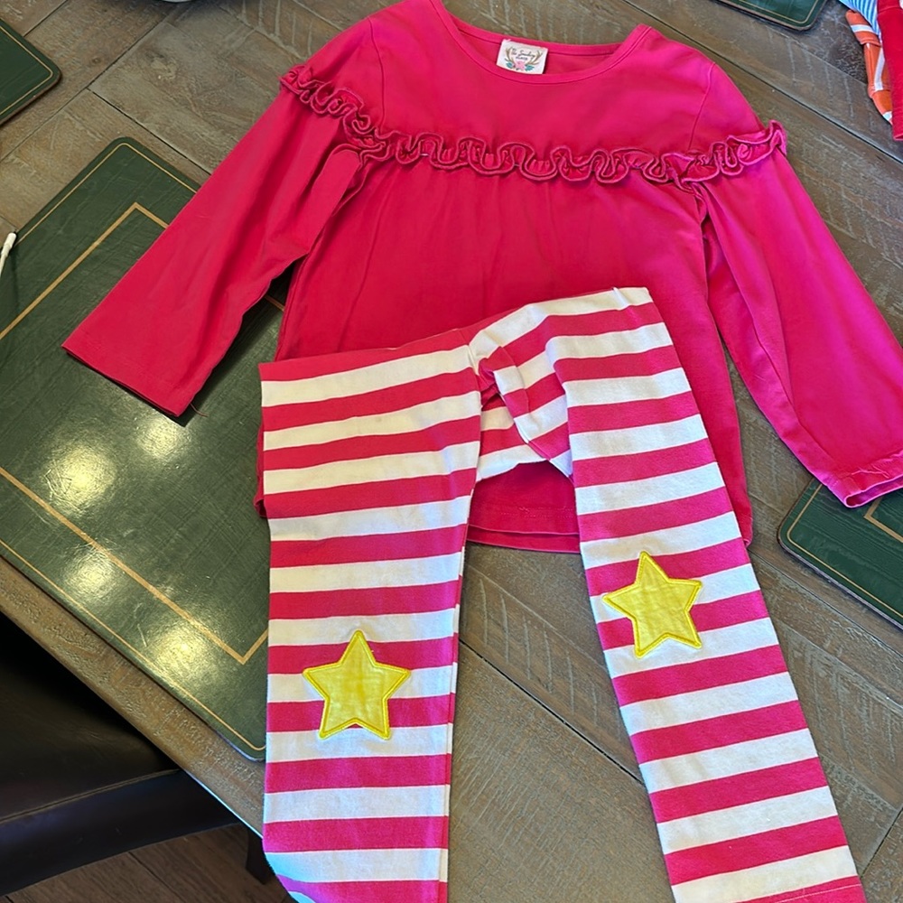 The Smocking Place Pink Star Set